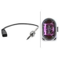 Sensor Exhaust Gas Temperature screwed 2-pin 220 mm cable HELLA for e.g. VW GOLF