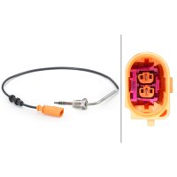 Sensor exhaust gas temperature screwed 2-pin 470 mm cable HELLA for e.g. AUDI A1