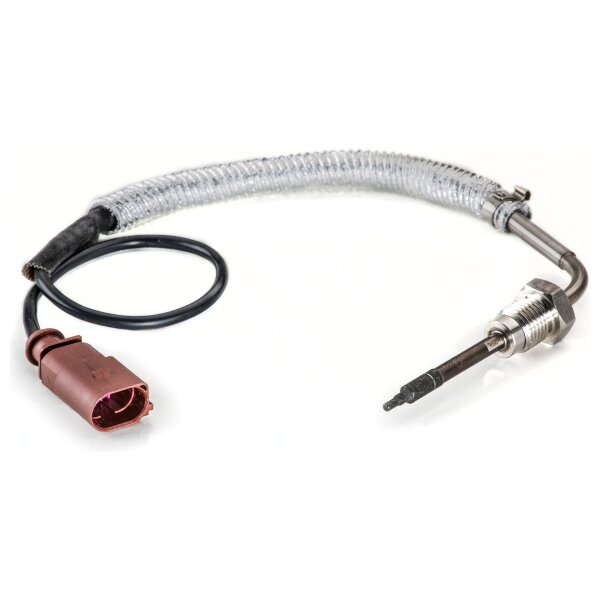 Sensor Exhaust Gas Temperature screwed 2-pin 420 mm cable HELLA for e.g. AUDI A6