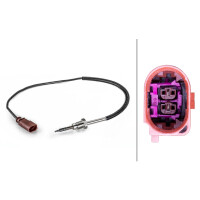Sensor Exhaust Gas Temperature 2-pin 530 mm cable HELLA for e.g. VW MULTIVAN