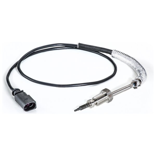 Sensor exhaust gas temperature screwed 2-pole 720mm cable HELLA for e.g. AUDI A4