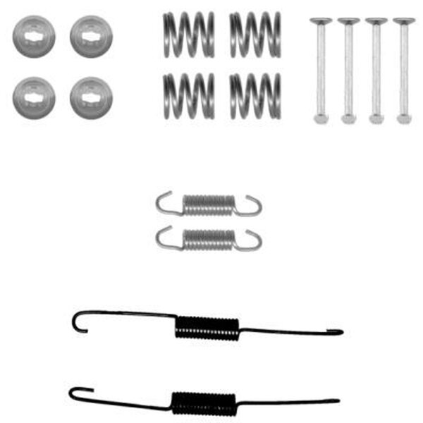 Accessory Set Brake Shoes 16 pcs. HELLA suitable for e.g. TOYOTA YARIS
