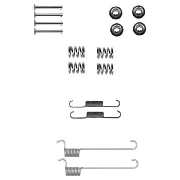 Accessory Set Parking Brake Shoes 16 pcs. HELLA for e.g. NISSAN X-TRAIL
