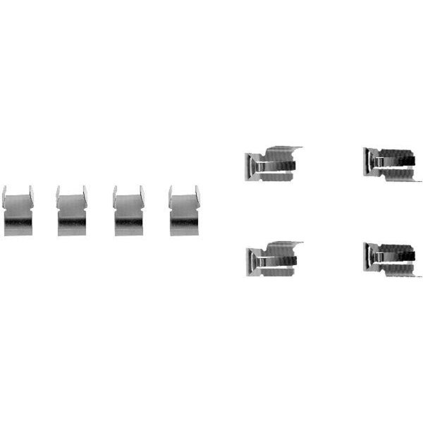 Zubehörsatz Scheibenbremsbelag 8 tlg. HELLA für u.a. DAIHATSU ROCKY