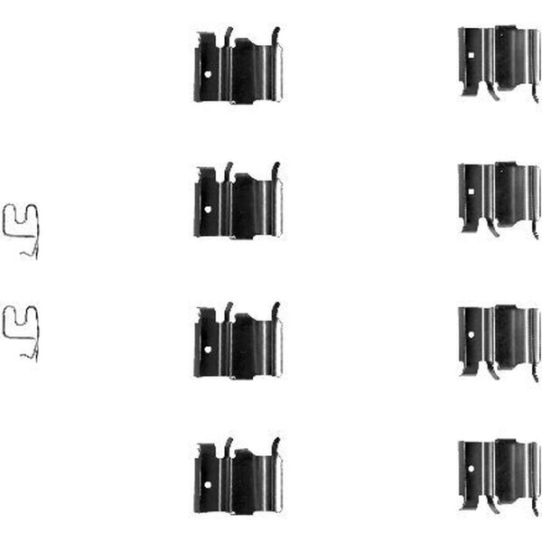 Accessory Kit, Disc Brake Pads 10 pcs. HELLA for e.g. SUZUKI GRAND