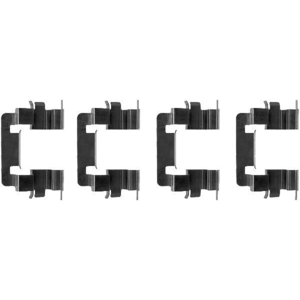 Accessory Kit, Disc Brake Pads 4 pcs. HELLA for e.g. NISSAN PRIMERA