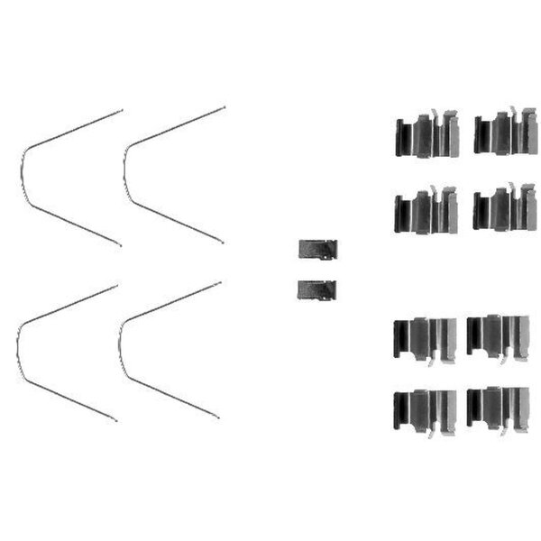 Accessory Kit, Disc Brake Pads 14 pcs. HELLA for e.g. SUZUKI GRAND