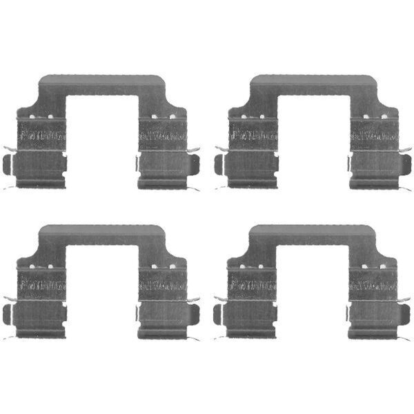 Accessory Kit, Disc Brake Pads 4 pcs. HELLA for e.g. LAND ROVER SPORT