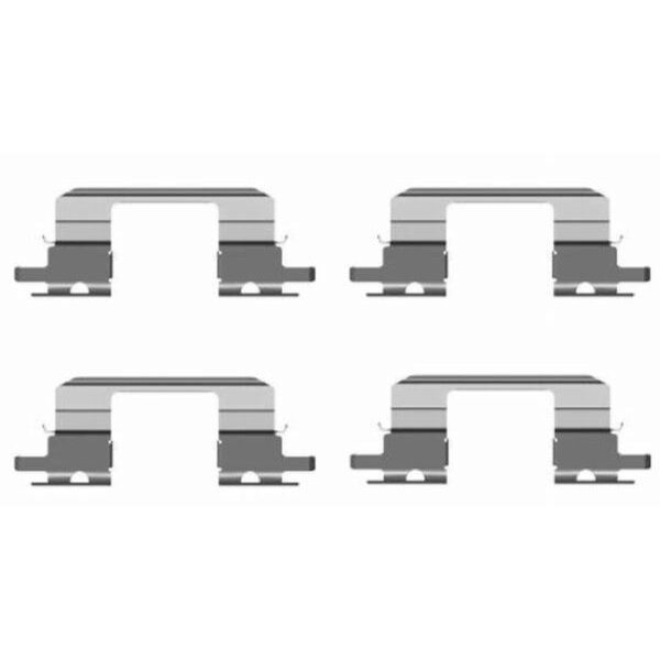 Accessory Kit, Disc Brake Pads 4 pcs. HELLA for e.g. SUBARU IMPREZA