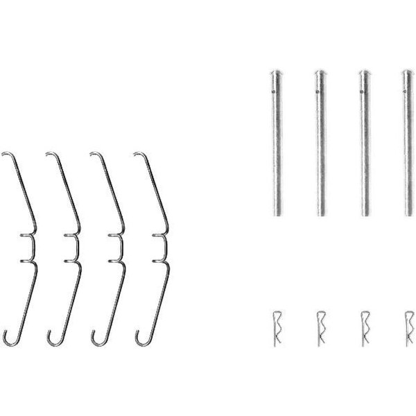 Accessory Kit, Disc Brake Pads 12 pcs. HELLA for e.g. JAGUAR XJ