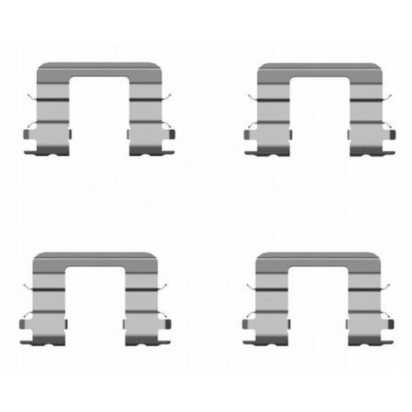 Accessory Kit, Disc Brake Pads 4 pcs. HELLA for e.g. HYUNDAI i10