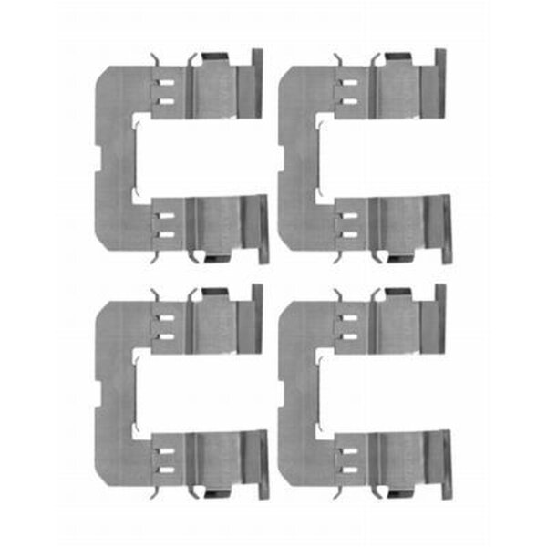 Accessory Kit, Disc Brake Pads 4 pcs. HELLA for e.g. MAZDA MPV