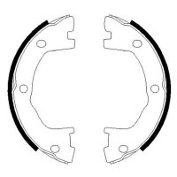 Brake Shoe Set Parking Brake Ø 172 mm 42 mm HELLA for IVECO DAILY and others