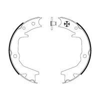 Brake Shoe Set Parking Brake Ø 167 mm 32 mm HELLA...