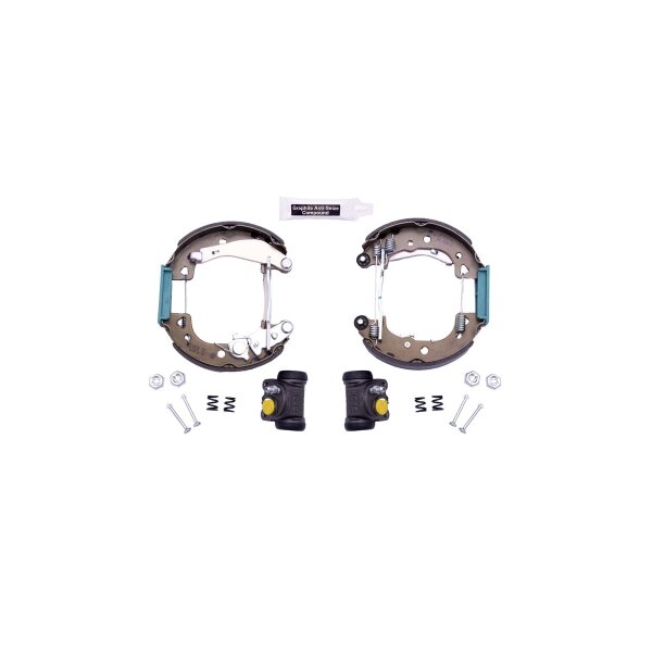 Brake Shoe Set Ø 165 mm 32 mm HELLA suitable for e.g. PEUGEOT 106