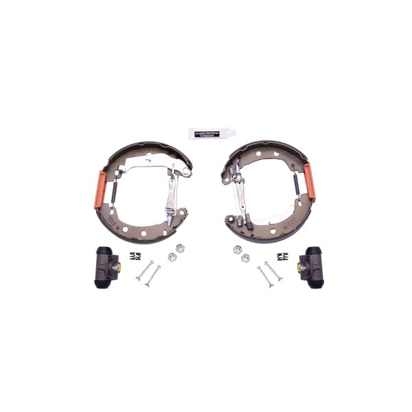 Brake Shoe Set Ø 203 mm 38 mm HELLA for e.g. RENAULT MEGANE
