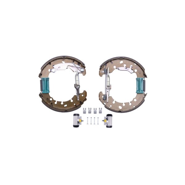 Brake Shoe Set Ø 203 mm 38 mm HELLA suitable for e.g. OPEL CORSA