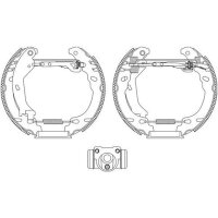 Brake Shoe Set Ø 180 mm 32 mm HELLA suitable for...