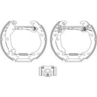 Brake Shoe Set Ø 180 mm 32 mm HELLA suitable for...
