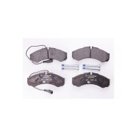 Brake pad set with wear warning contact 20.3 mm HELLA for...