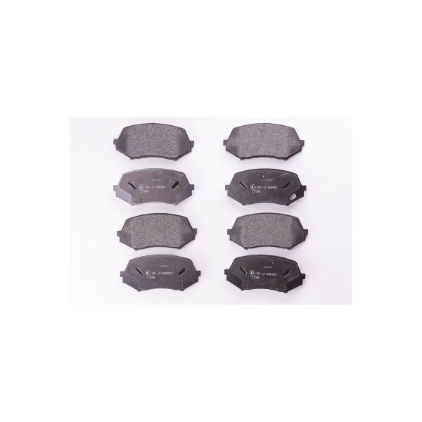 Brake pad set with wear warning 17.3 mm HELLA for FUSO CANTER and others