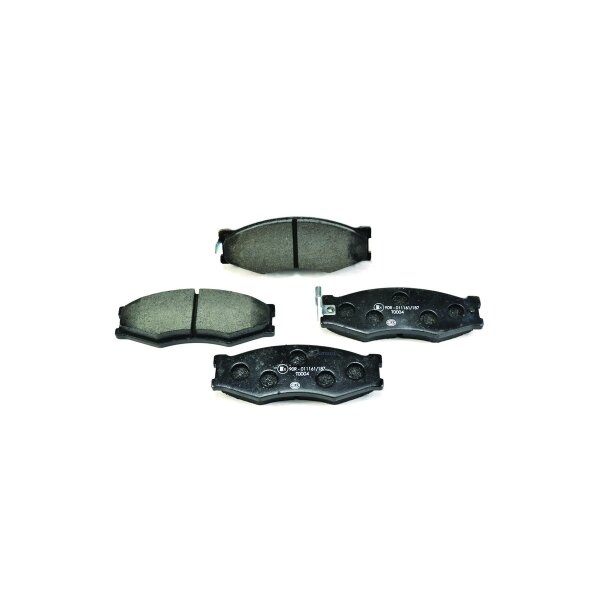 Brake pad set discs with wear warning 17 mm HELLA for e.g. NISSAN PICK