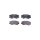 Brake pad set with wear warning 16.5 mm HELLA for e.g. MITSUBISHI L