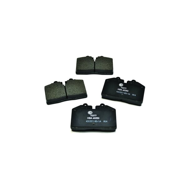 Brake pad set discs with wear warning 17.5 mm HELLA for PORSCHE 911 and others