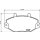 Brake pad set without wear warning 19 mm HELLA for FORD TRANSIT and others