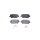 Brake pad set discs with wear warning 17.5 mm HELLA for HONDA CIVIC