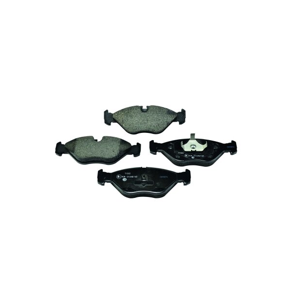 Brake pad set discs with wear warning 19.5 mm HELLA for e.g. SAAB 9000