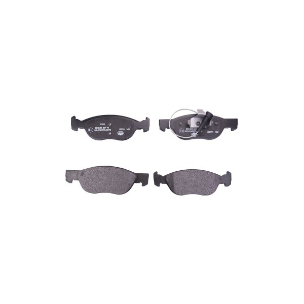 Brake pad set with wear warning contact 17.9 mm HELLA for FIAT MAREA and others
