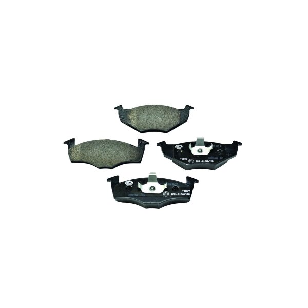 Bremsbelagsatz ohne Verschleißwarnung 19,7 mm HELLA für u.a. VW POLO