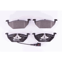 Brake pad set with wear warning contact 19.7 mm HELLA for SEAT ALTEA and others