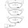 Brake pad set with wear warning contact 19.7 mm HELLA for SEAT ALTEA and others