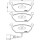 Brake pad set with wear warning contact 19.7 mm HELLA for SEAT ALTEA and others