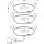 Brake pad set with wear warning contact 19.7 mm HELLA for SEAT ALTEA and others
