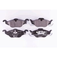 Brake pad set discs with wear warning 17.3 mm HELLA for e.g. OPEL ASTRA