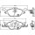 Brake pad set discs with wear warning 17.3 mm HELLA for e.g. OPEL ASTRA