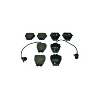 Brake pad set discs with integrated wear warning contact...