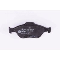 Brake pad set without wear warning 18.8 mm HELLA for FORD FIESTA and others