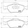 Brake pad set without wear warning 18.8 mm HELLA for FORD FIESTA and others