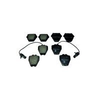 Brake pad set discs with wear warning contact HELLA for...