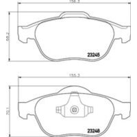 Brake pad set without wear warning 18.3 mm HELLA for e.g. RENAULT ESPACE