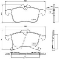 Bremsbelagsatz Scheiben mit Verschleißwarnung HELLA für u.a. OPEL ASTRA