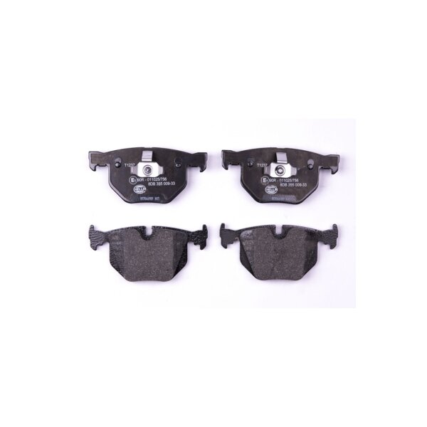 Brake pad set discs with wear warning indicator 17.3 mm HELLA for BMW 7 Series