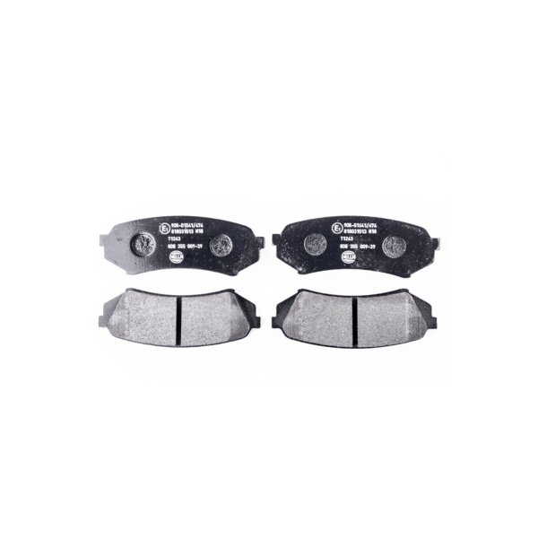 Brake pad set without wear warning 17.5 mm HELLA for e.g. TOYOTA LAND