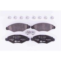 Brake pad set without wear warning 18 mm HELLA for e.g....