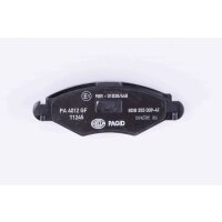 Bremsbelagsatz ohne Verschleißwarnung 18 mm HELLA für u.a. PEUGEOT 206