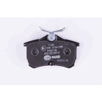 Brake pad set discs with wear warning 15 mm HELLA for e.g. HONDA ACCORD